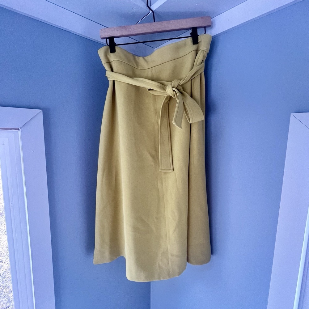 Ann Taylor Size 10 A Line Green Tie Skirt